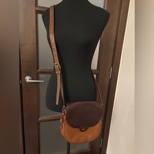 Fossil Emi Saddle leather Crossbody Bag